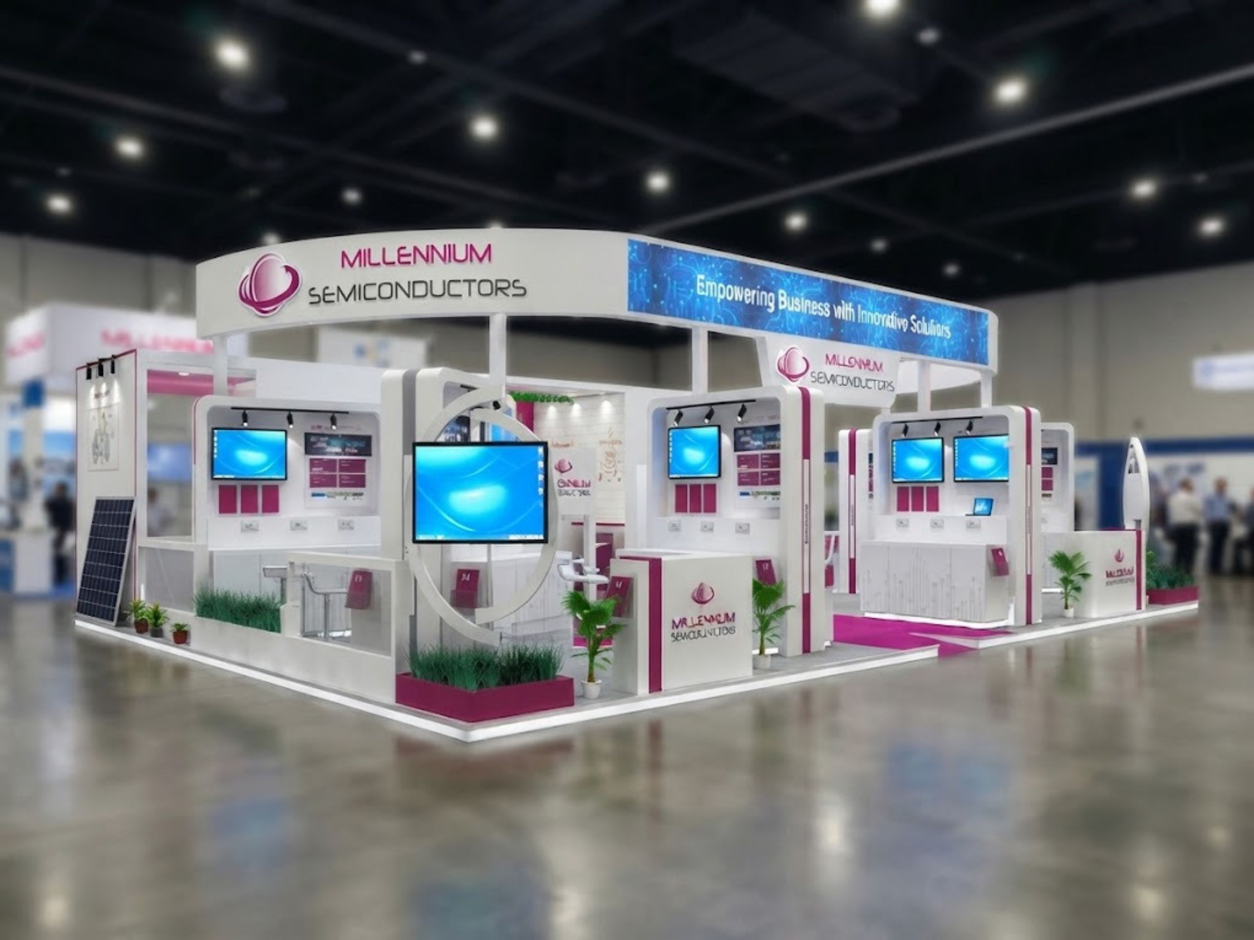 Millennium exhibition stall design at Semicon — Unievents