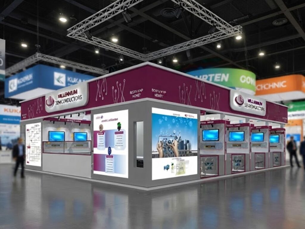 exhibition stand builder India - installation team