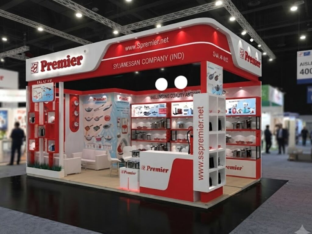 exhibition stall design India - finished stand