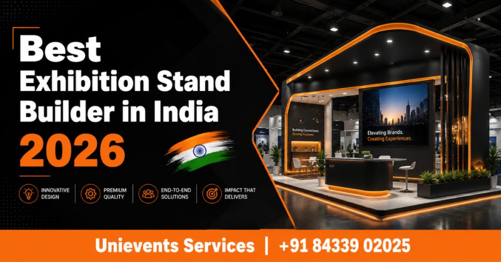 Best exhibition stand design company in India 2026 — Unievents Services Mumbai