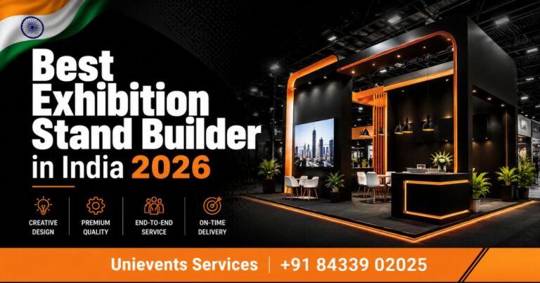 Best exhibition stand builder in India 2026 — Unievents Services Mumbai