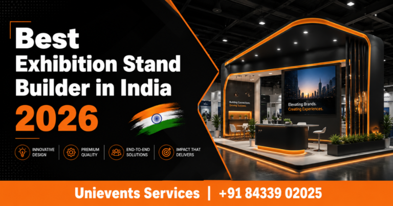 Best exhibition stand design company in India 2026 — Unievents Services Mumbai