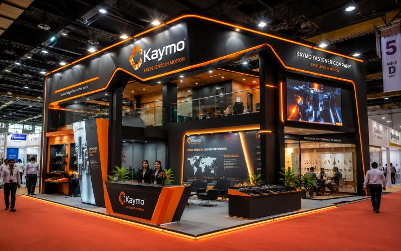 Custom exhibition stand design in India by Unievents Services — best booth builder India