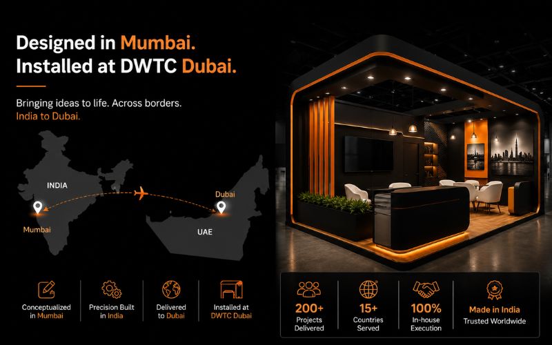 Exhibition stand delivery from Mumbai to Dubai for Gulfood Manufacturing 2026 — Unievents Services