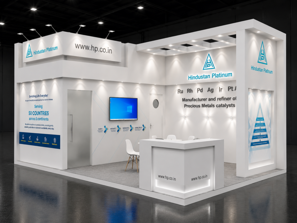 Exhibition booth design for Ambiente Frankfurt by PM OVERSEAS by Unievents Services Pvt Ltd