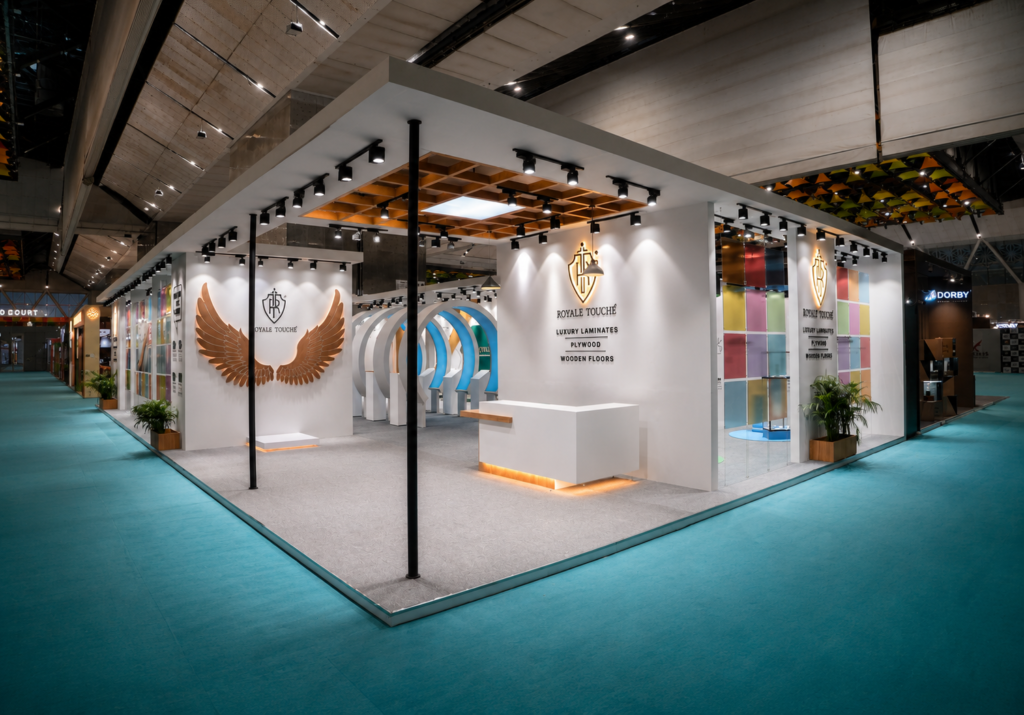 Exhibition stall design for Matecia by ROYALE TOUCHE by Unievents Services Pvt Ltd