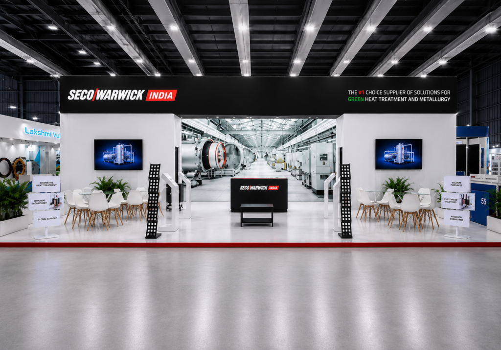 Booth design and fabrication for MET & HTS by SECO WARWICK INDIA by Unievents Services Pvt Ltd