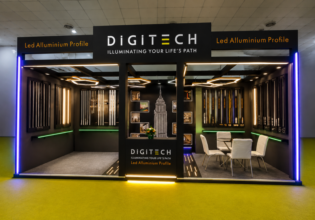 Exhibition booth design for LED Expo by DIGITECH by Unievents Services Pvt Ltd