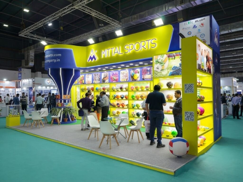 Custom exhibition stand for IAPPI by MITTAL SPORT by Unievents Services Pvt Ltd