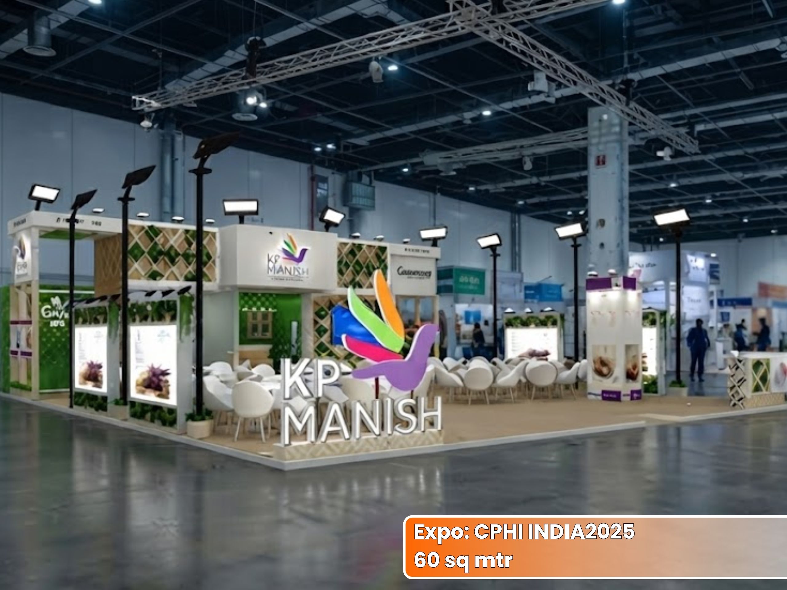 KP MANISH CPHI INDIA 2025 Exhibition Stall | Unievents Services