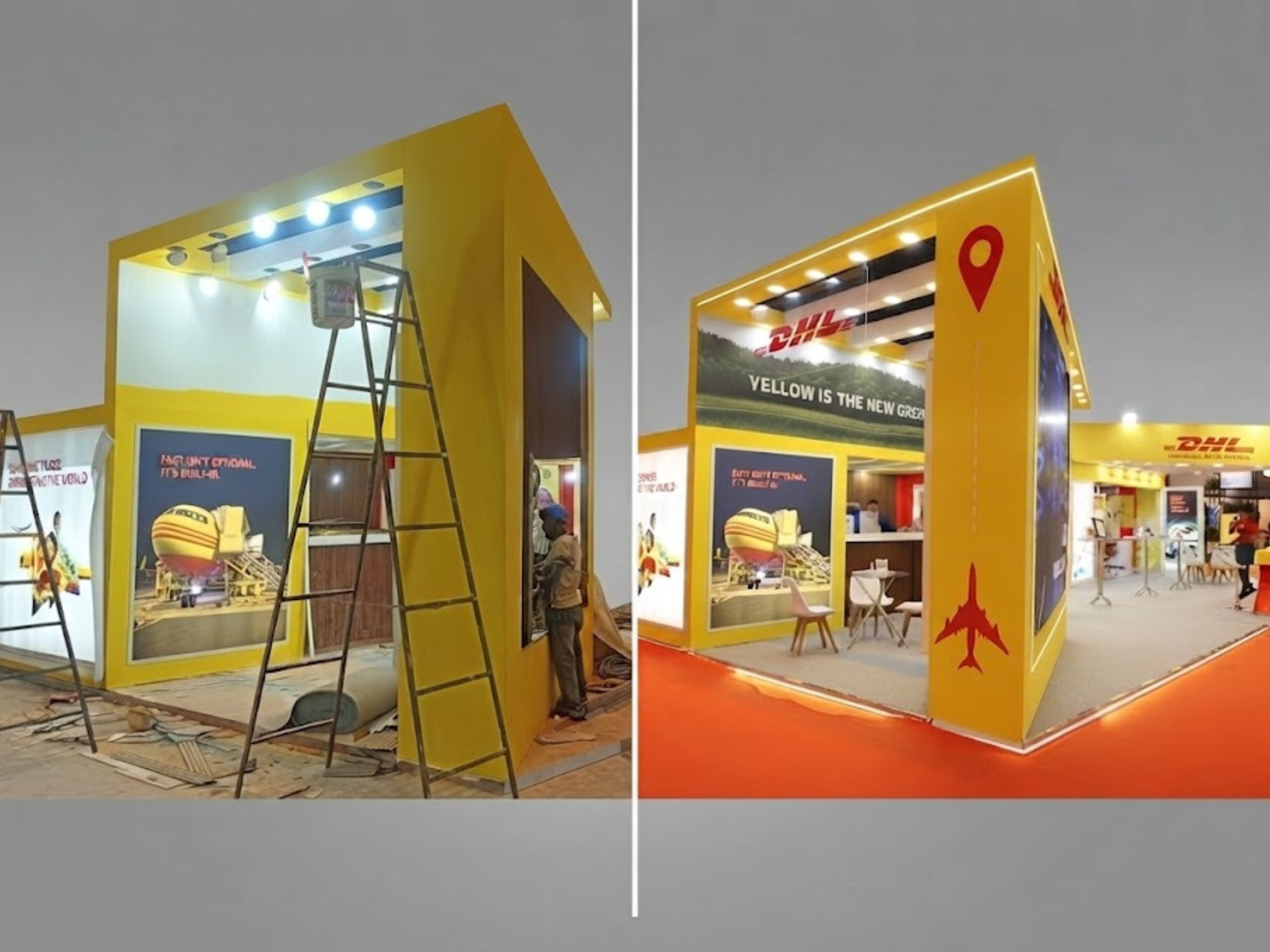 DHL AIR CARGO INDIA Exhibition Stall | Unievents Services