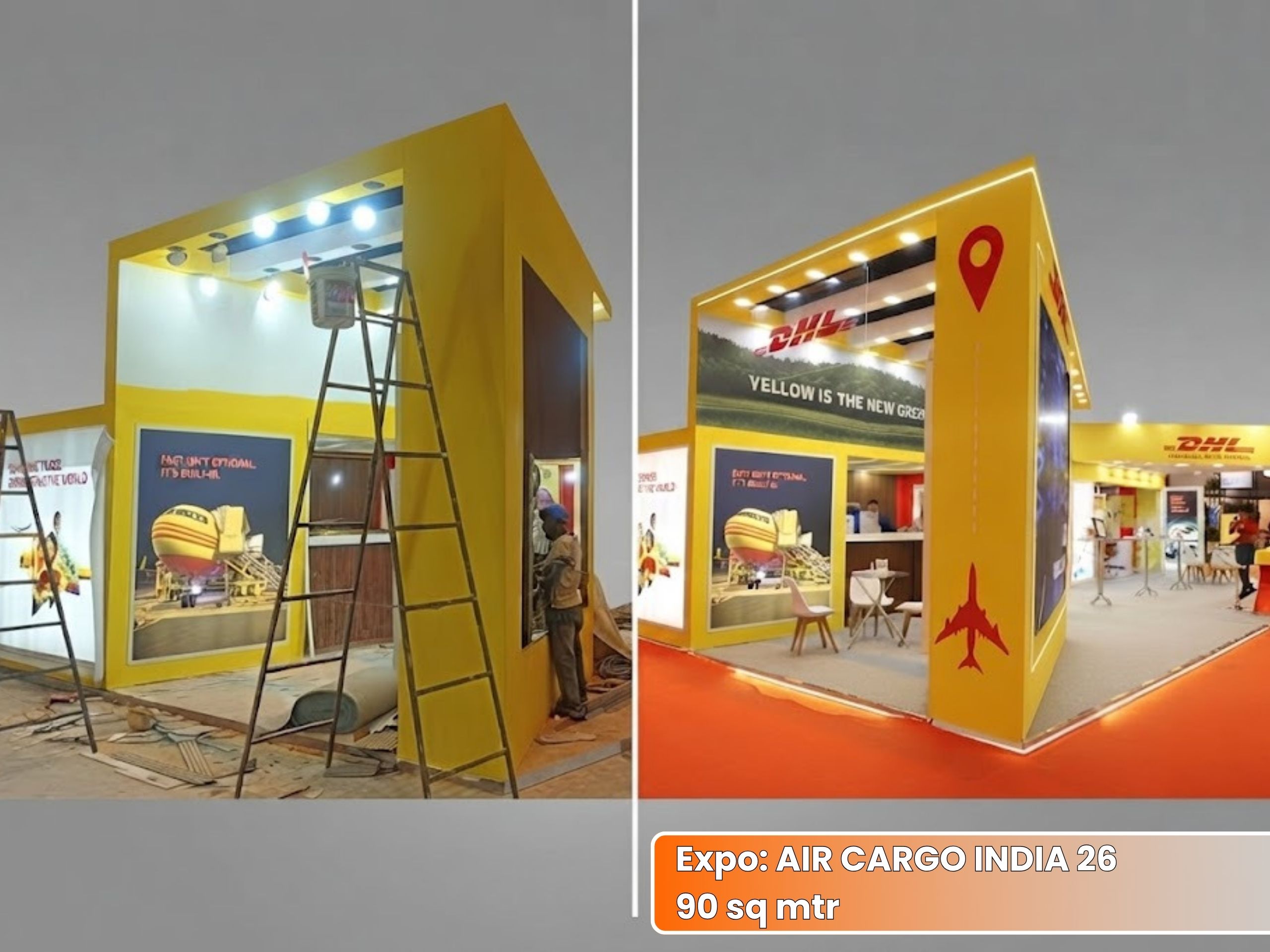 DHL AIR CARGO INDIA Exhibition Stall | Unievents Services