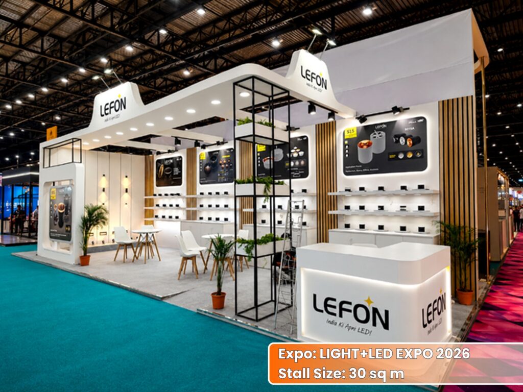 Exhibition stand installation at an international show