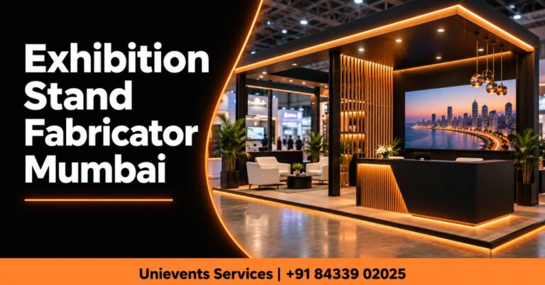 Exhibition stand fabricator Mumbai - custom trade show stand build in progress