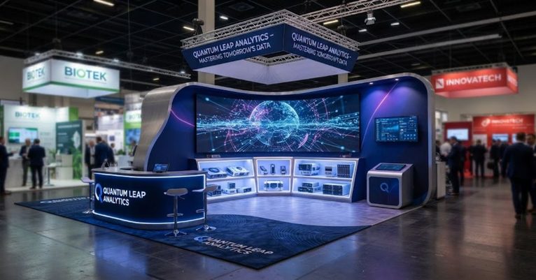 Exhibition stand fabricator - custom trade show booth build in progress