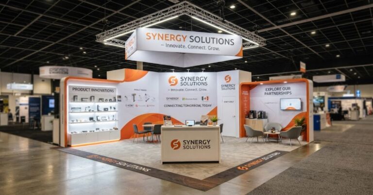 Exhibition stand design company - custom trade show booth build in progress