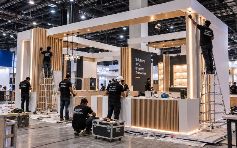 Itemised cost breakdown for an exhibition booth