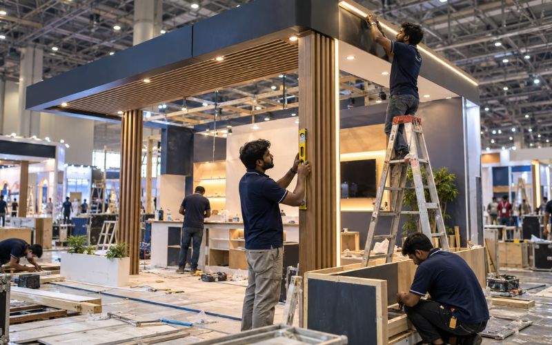 exhibition stall designer Mumbai - Unievents custom exhibition stand project 2
