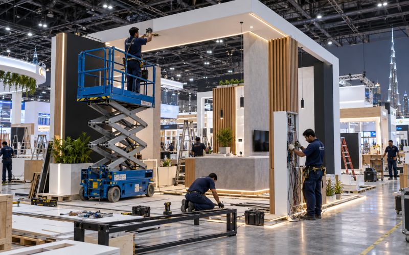 exhibition stand fabricator Dubai - Unievents custom exhibition stand project 2