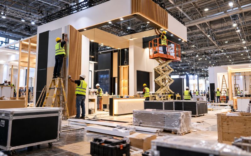 A Render Is Not Enough: How a Stand Really Gets Built for a German Trade Fair - exhibition stand by Unievents